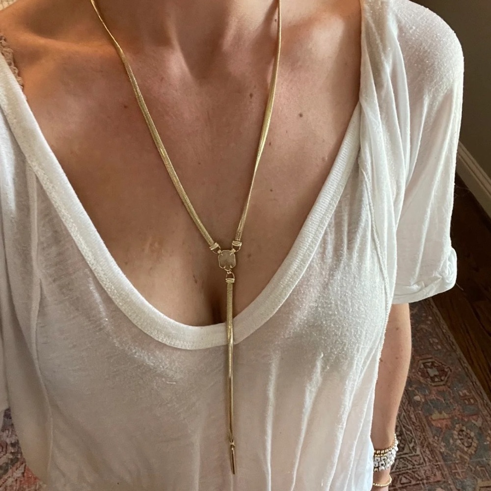 Kendra scott gold y necklace